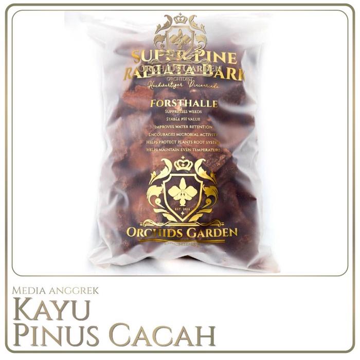 Fresh Flower Cacahan Batang Kayu Pohon Pinus 500 Gram Pine Bark Media Tanam Anggrek
