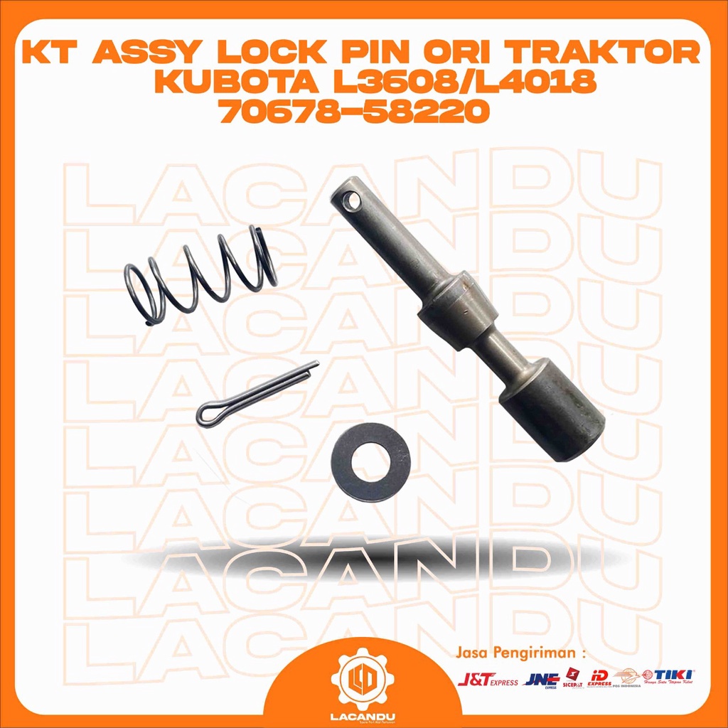 KT ASSY LOCK PIN ORI KUBOTA L3608/L4018 70687-58220 FOR TRAKTOR 4 RODA LACANDU PART