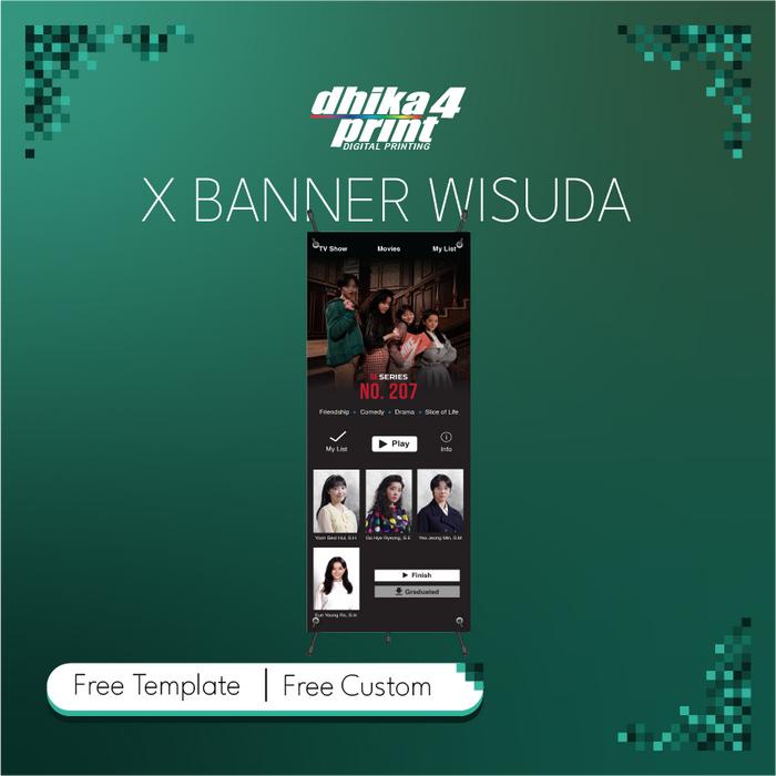 Mntb" X Banner Wisuda / Banner Graduation / Template Netflix, Whatsapp, Dll