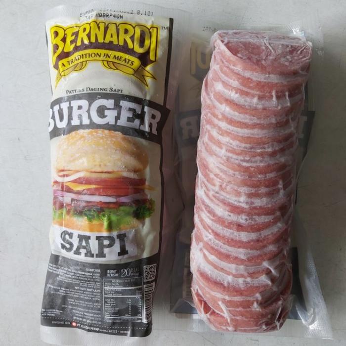 

Bernardi Beef Burger 450Gr Isi 20Pcs Berger Sapi