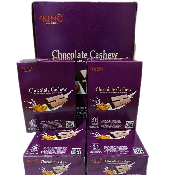 

Kuliner.Kita D'King Cokelat Cashew Kacang Mede Jajanan Anak 1 Dus