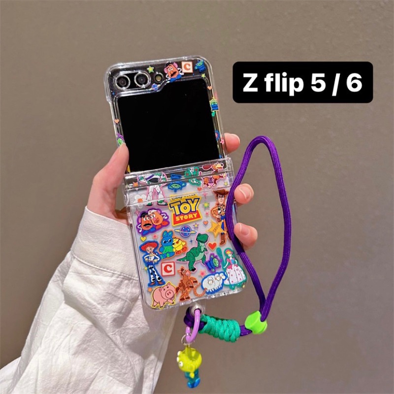 Ready Toy Story Strap TPU Case Casing Samsung Galaxy Z Flip6 Z Flip5 Casing Z Flip 6 Z Flip 5 Casing