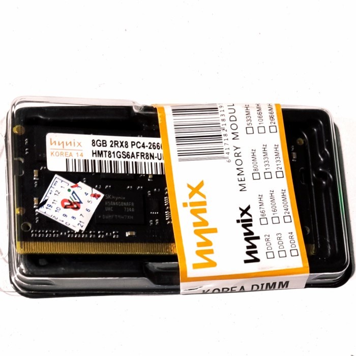 Ready Hynix 8GB DDR4 PC21300 / Ram Sodimm 8GB DDR4 PC21300