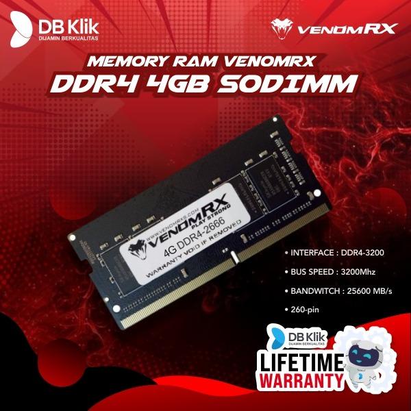 Ready Memory RAM VenomRX DDR4 4GB PC3200 SODIMM Lowvoltage- VenomRX DDR4 4GB