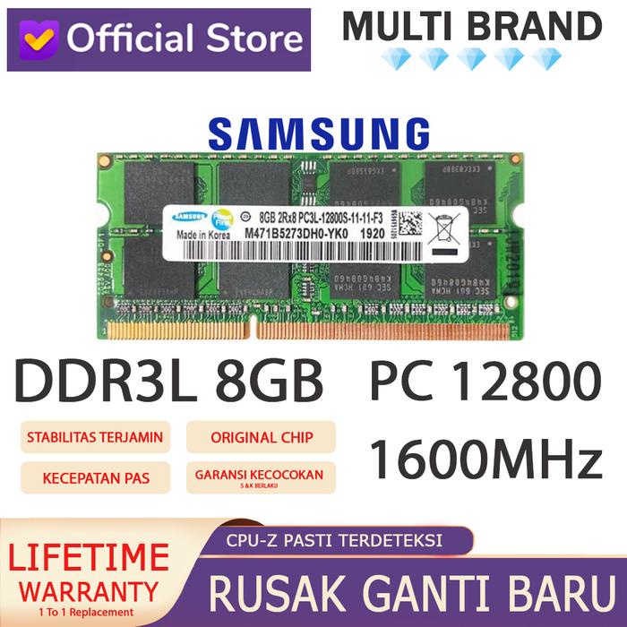 Ready RAM LAPTOP SAMSUNG DDR3L 8GB 12800/1600MHz ORI NB DDR3L 8GB 1600MHz