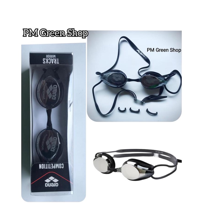 Ready Kacamata renang arena Hitam mirror anti fog anti kabut