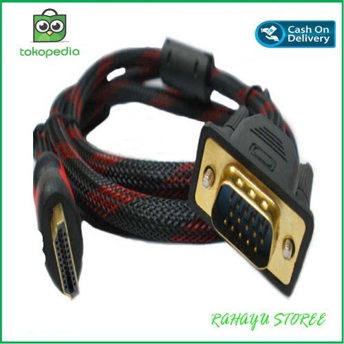 [Expert] Konverter Laptop HDMI Male Ke VGA, Konverter Laptop Kabel Monitor Lead