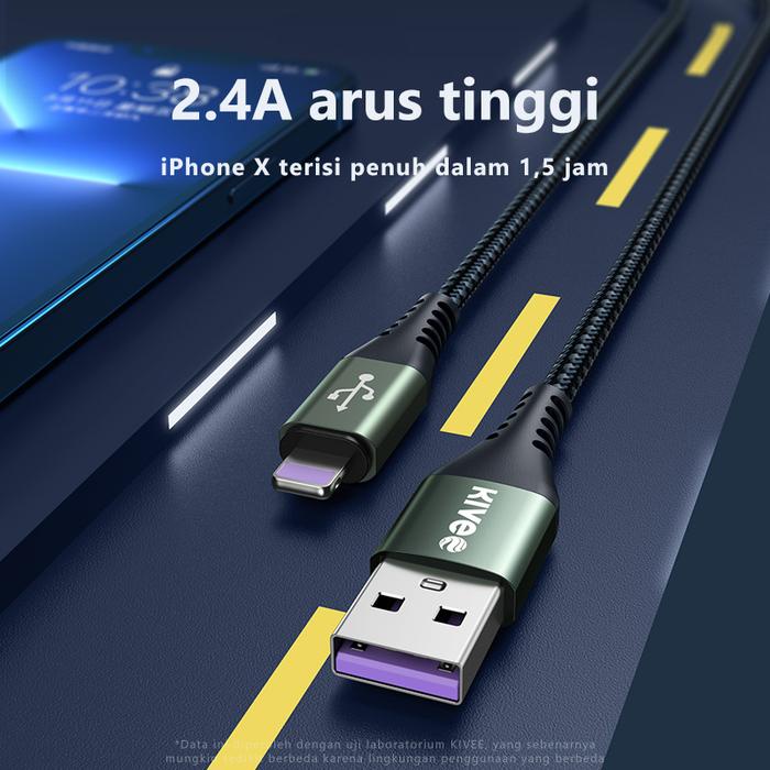 (Expert) KIVEE Kabel Data Apple Iphone Lightning USB-Lightning 2.4A