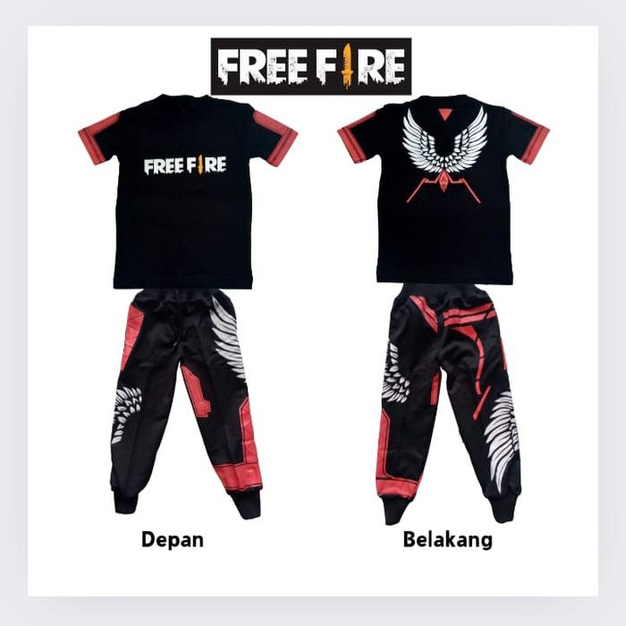 Stycil- setelan baju kaos anak dan celana panjang anak angel merah 2-13 tahun