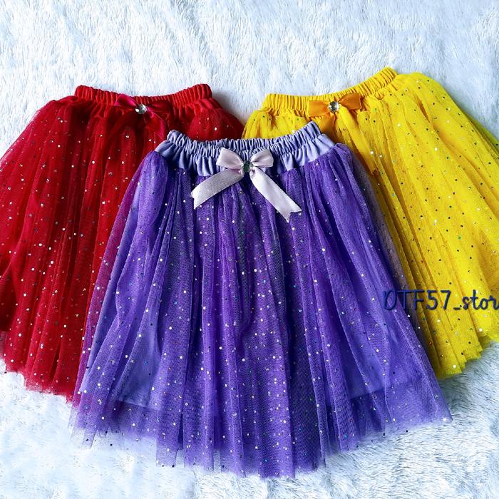 Gemyz- Rok Tutu Anak PendekRok Tile Gliter PremiumRok Pentas Anak PerempuanRok Anak Rok Tutu