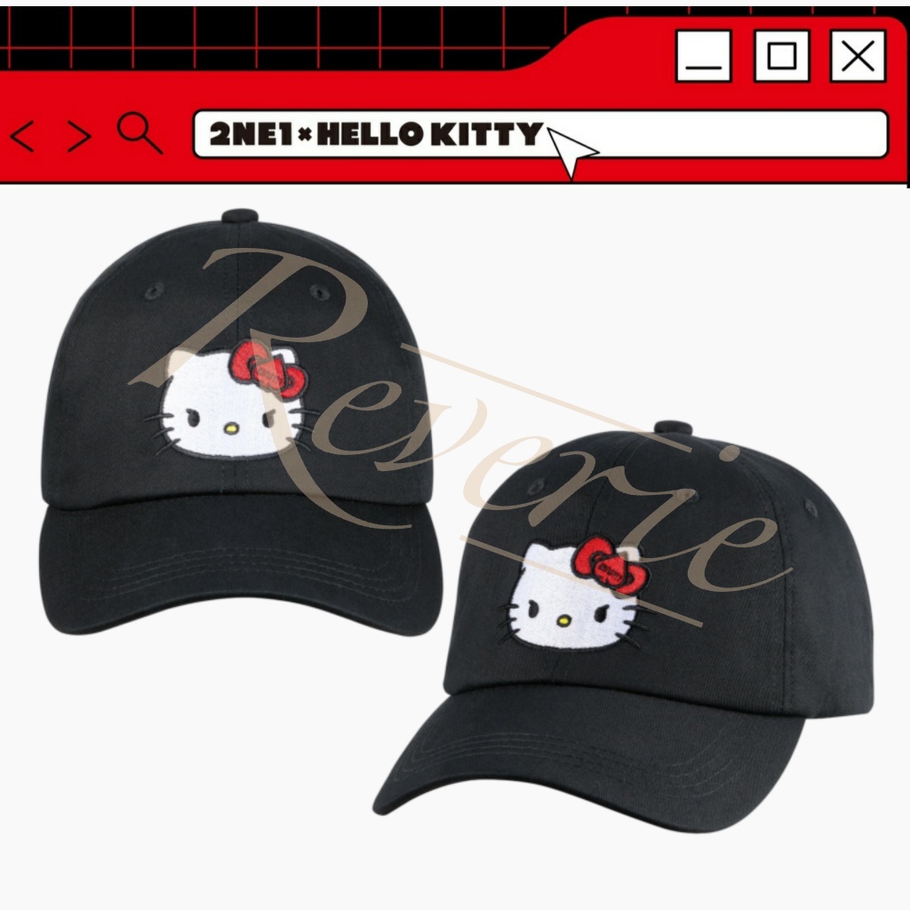 TOPI BASEBALL CAP 2NE1 X HELLOKITTY JAPAN MERCH B KPOP IDOL OUTFIT NOBAR KONSER CONCERT WELCOME BACK