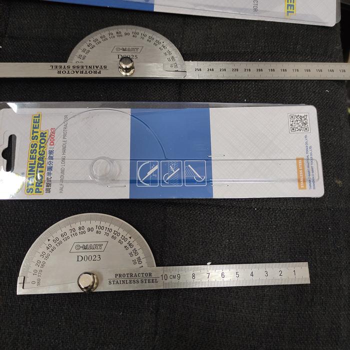 

hanya disini] stainless steel protactor cmart taiwan 10 cm cd023 tebal 1 mm