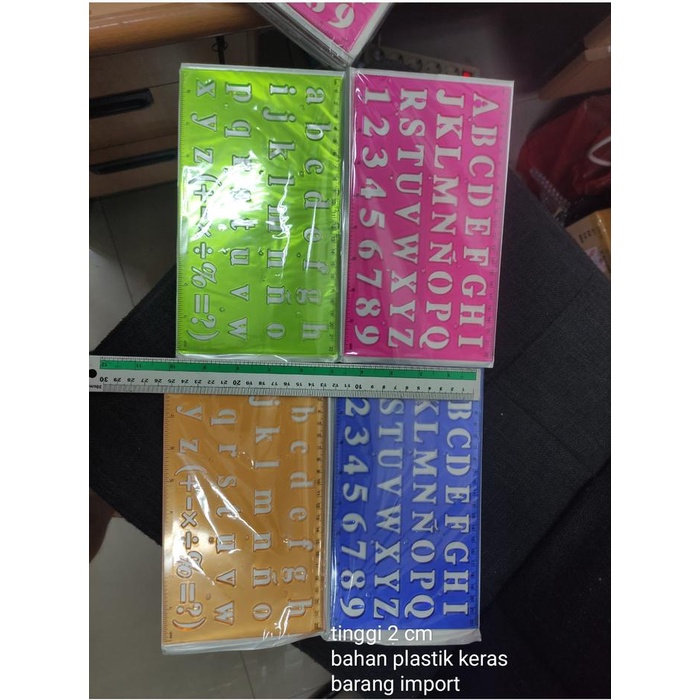 

$$$$] mal huruf adam tinggi 2 cm huruf besar kecil satu set