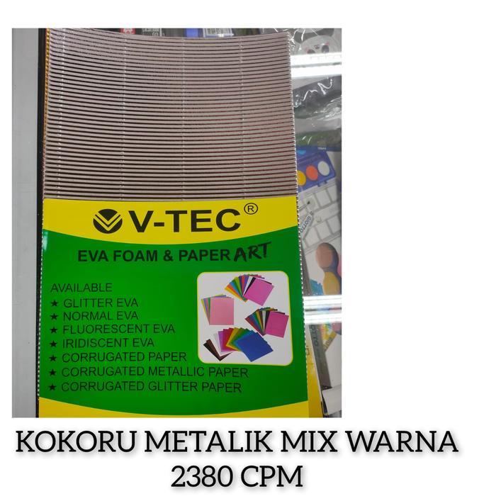 

<<<<<] kertas kokoru ukuran a4 metalic tanpa glitter isi 8 lembar