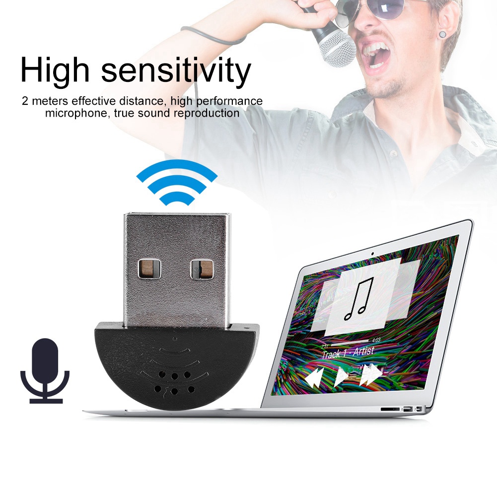 Microphone Mini Microphone Portable USB Mini Studio Speech Microphone Recording Audio MIC Adapter Fo