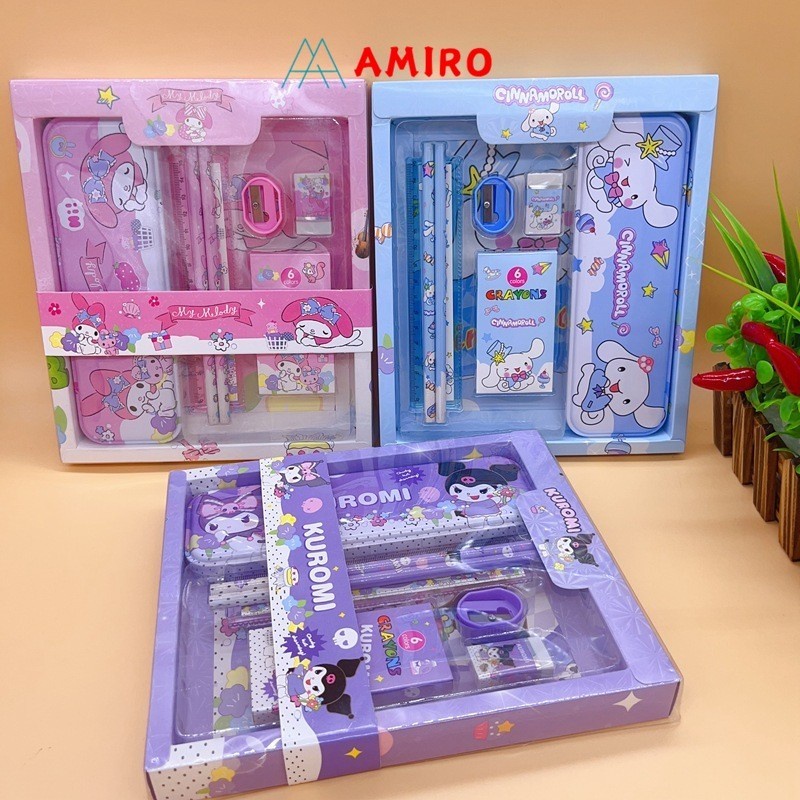 

Alat Tulis Set Kotak Pensil Karakter Kuromi Murah Hadiah Lucu / Kotak Pensil Anak Set 7 in 1