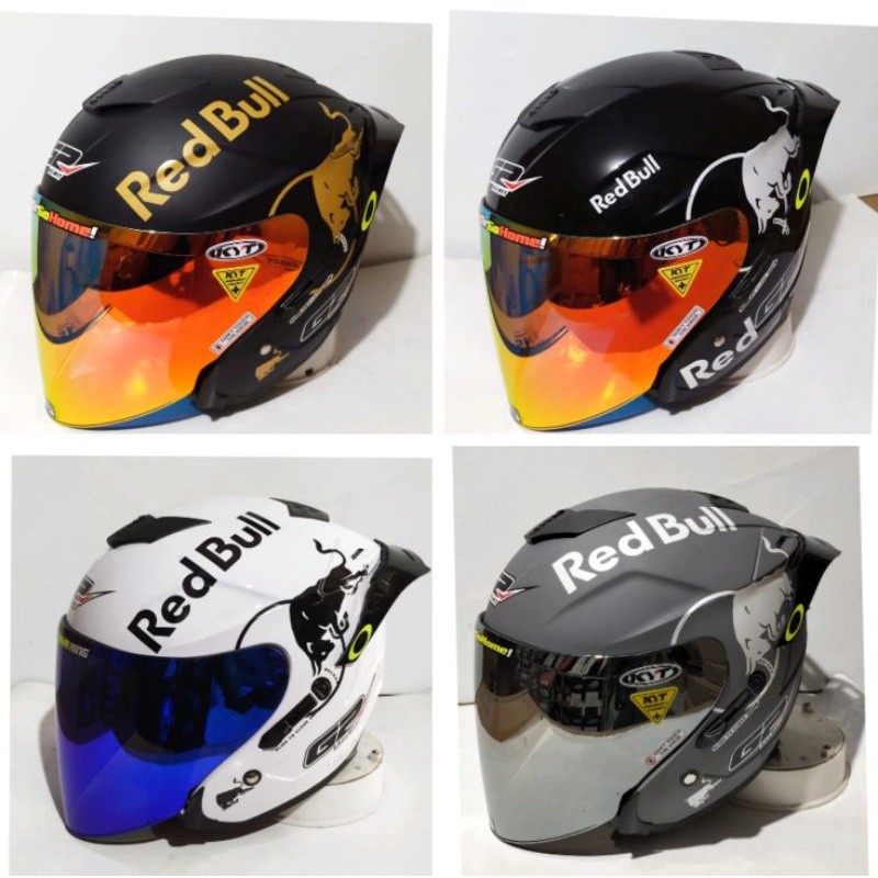 HELM G2 OPTIMAX STIKER RED BULL PAKET GANTENG