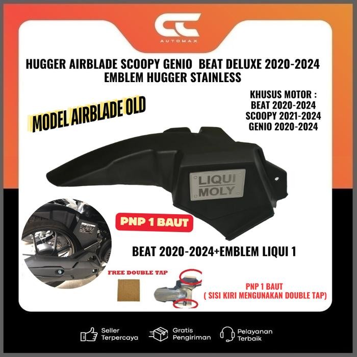 HUGGER AIRBLADE SCOOPY GENIO BEAT NEW DELUXE 2020-2024 + EMBLEM HUGGER