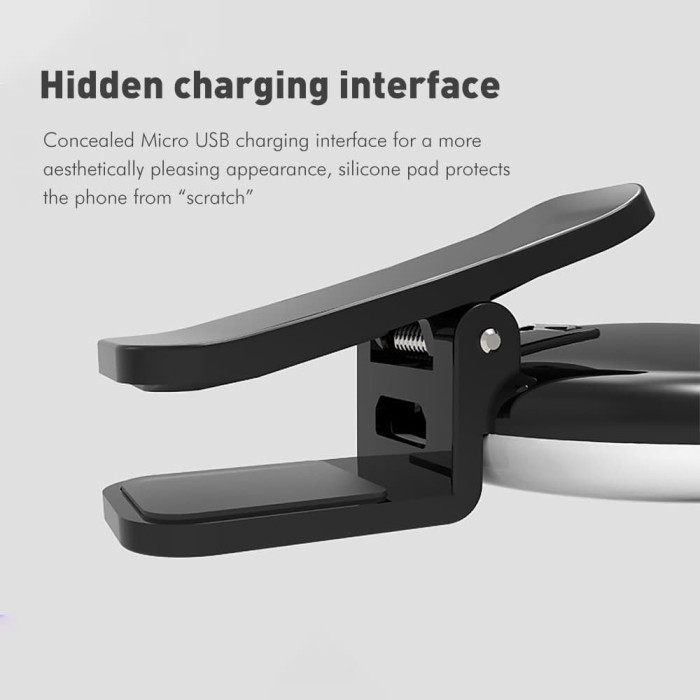 [Expert] Portable Selfie Ring Light / Lampu Selfie LED Jepit HP/Tablet/Laptop