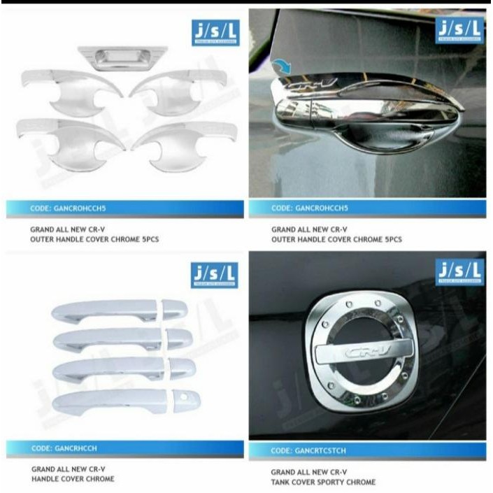 Paket Outer Handle Tank Cover Crv 2013-2016 Chrome