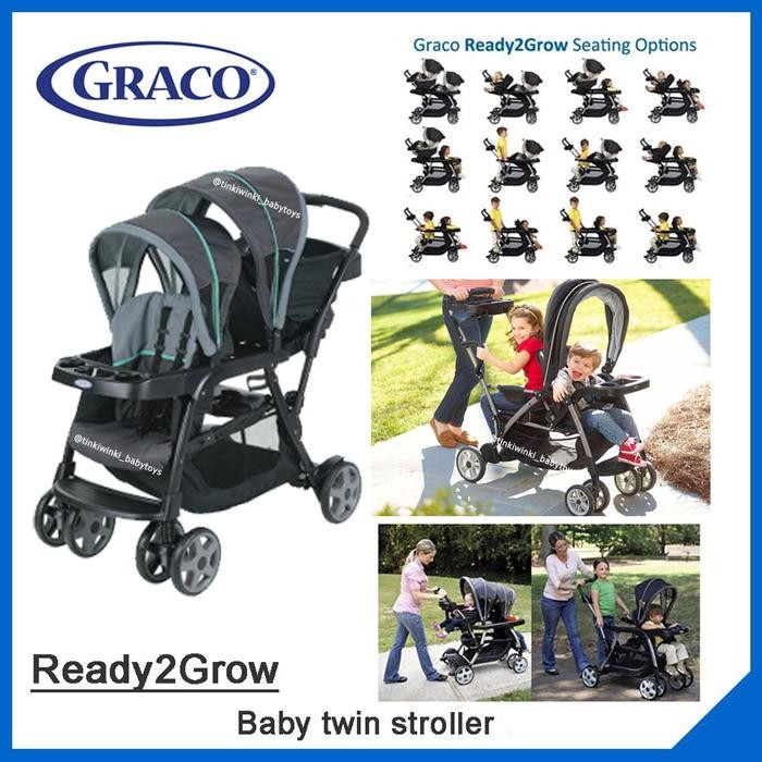 Graco Ready2Grow Stand And Ride Double Stroller Tandem