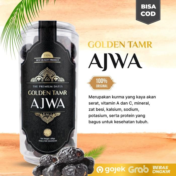 

BisaInstan- KURMA GOLDEN TAMR AJWA 500 gr PREMIUM ( cocok untuk keluarga )