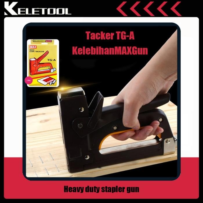 

100% Stapler Tembak Gun Tacker TG-A Max Guntacker Alat Stapler Tembak Max Isi Staples Gun Tacker