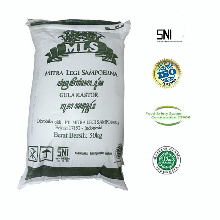 

BisaInstan- Gula Kastor / Castor Sugar MLS 50 kg [ Khusus Kurir Sendiri ]