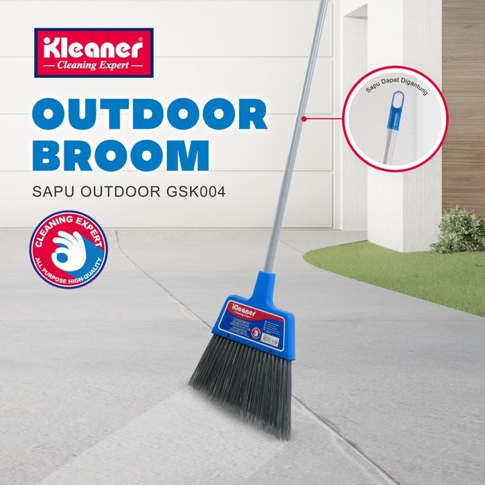 Diskon [Cod] Kleaner Sapu Lantai Outdoor Bulu Gagang Panjang