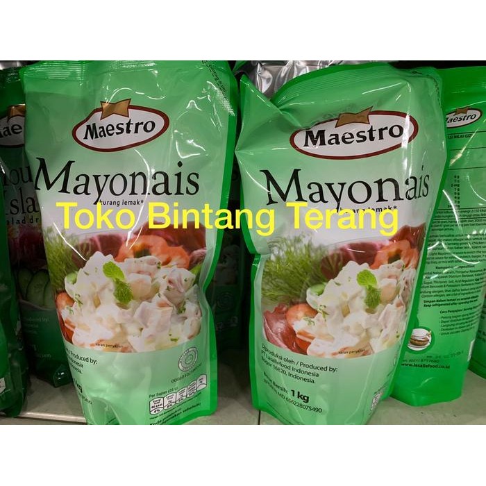 

Kirim,HariYgSama- Mayonais/Mayonnaise MAESTRO Mayonaise 1 kg x 10 pcs per Dus/Karton