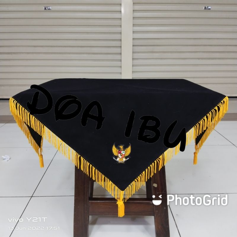 

best seller alas baki upacara bendera warna hitam ready stock