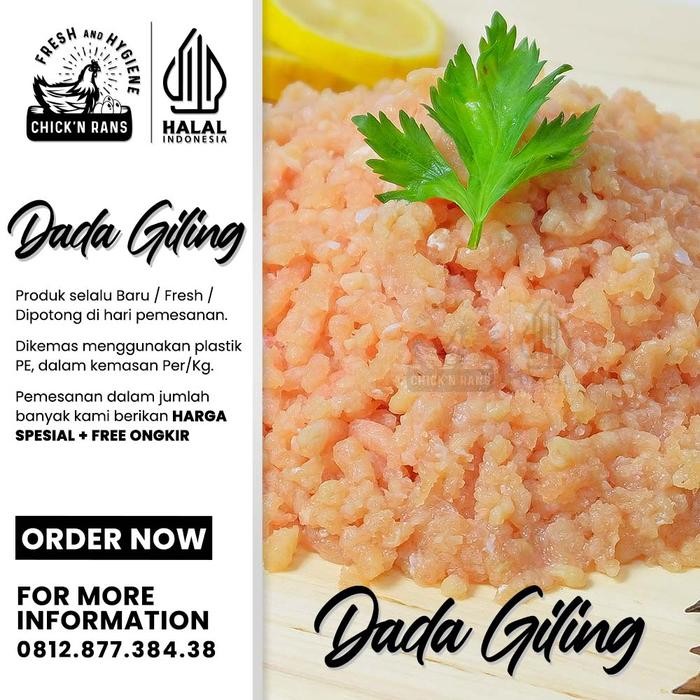 

Kirim,HariYgSama- Daging Ayam Giling Dada Tanpa Kulit