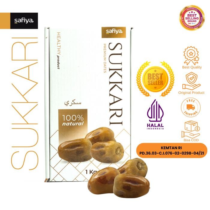 

BisaInstan- Kurma Sukari 1 Kg King Dates Sukkari Authentic Safiya Food