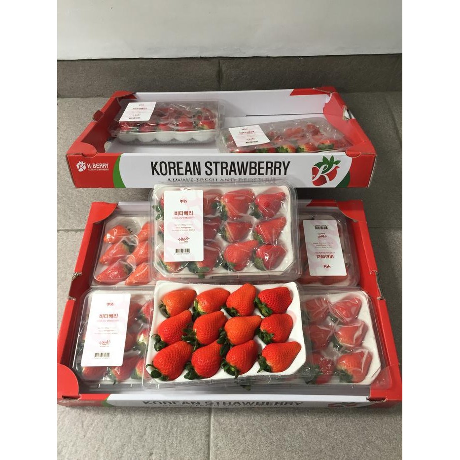 

BisaInstan- Strawberry / Buah Strawberry Korea 1 Dus (4 Pack) Fresh Import