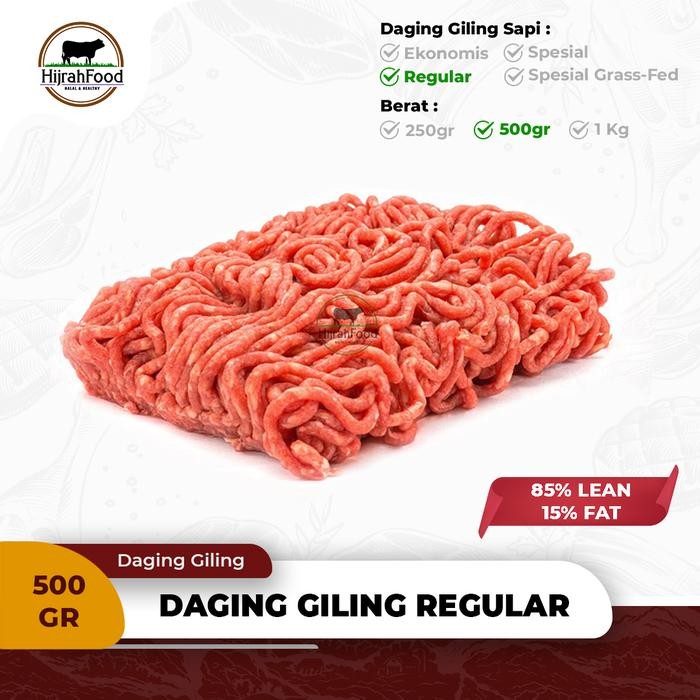 

Kirim,HariYgSama- Hijrahfood Daging Giling Sapi Minced Ground Beef - REGULAR - 500 gram