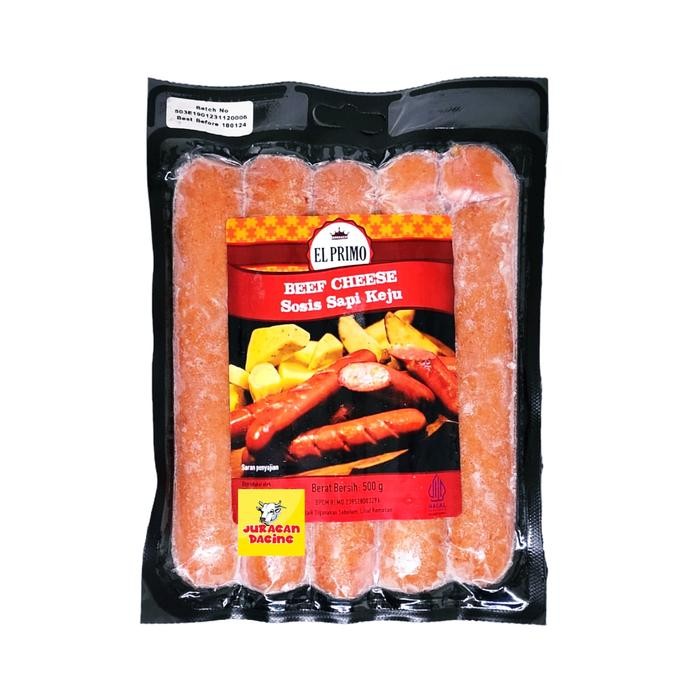 

Kirim,HariYgSama- El-Primo Beef Cheese Sausage Sosis Sapi Keju 500gr