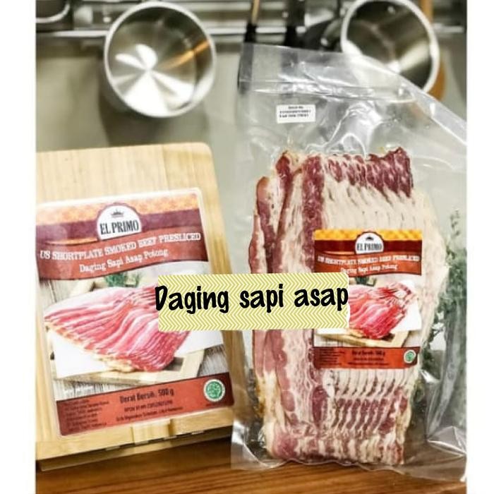 

Kirim,HariYgSama- EL PRIMO daging sapi asap/ beef bacon slice - halal 500gr
