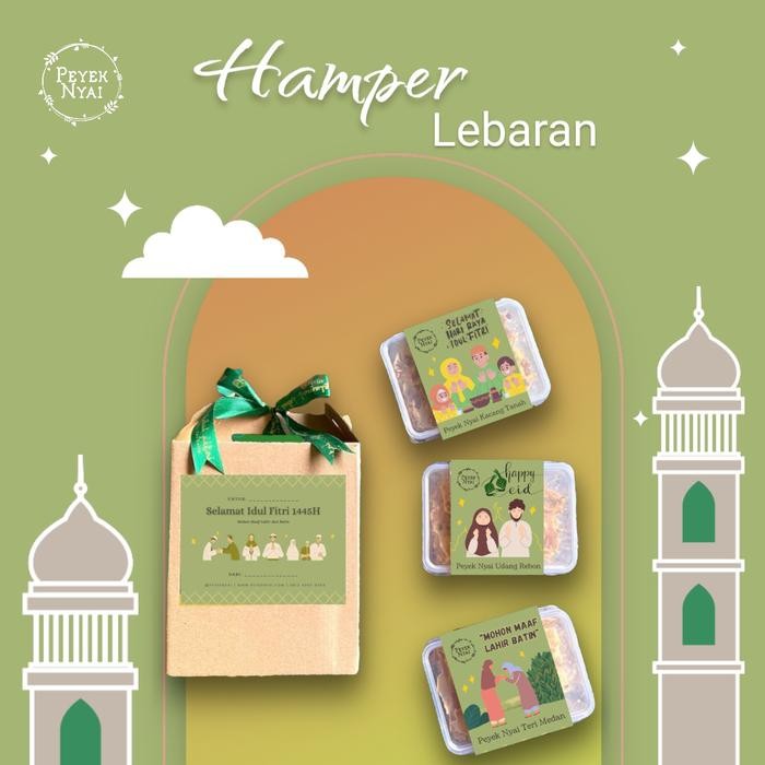 

Kirim,HariYgSama- Parcel Lebaran/Hamper Lebaran Rempeyek Peyek Nyai (Isi 3 Kotak)