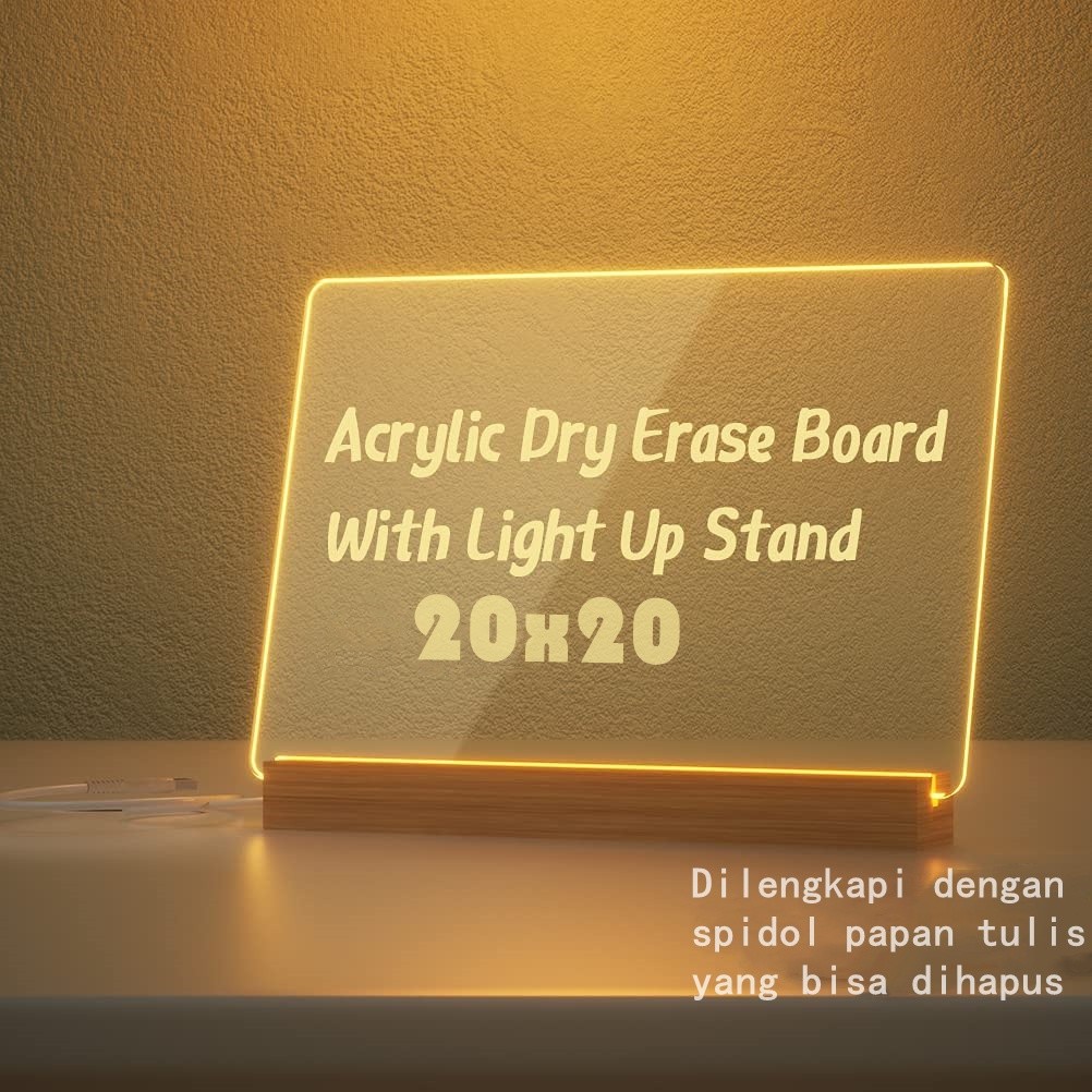 

Papan Catatan Akrilik Bercahaya Luminous Acrylic Note Board Memo Keluarga