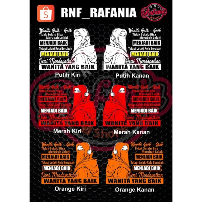 [Expert] STICKER SKOTLET KACA PINTU/BODY MOBIL TRUCK/PICK UP/L300 WANITA BAIK -