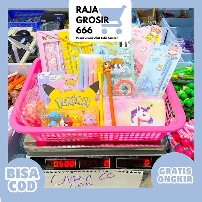 

PAKET ALAT TULIS 500 GRAM PREMIUM ISI PULPEN PAKET STICKER 200 LEMBAR JURNAL 7 IN 1 / PAKET USAHA