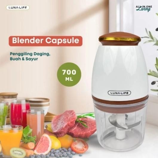 

Mini Food Food Processor MFP7 Portabel LunaLife Chopper 700ML / Blender Mini MFP-7 4 Mata Pisau