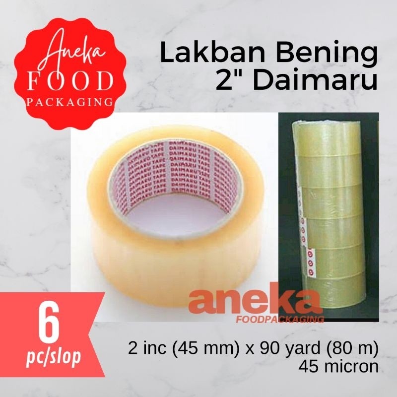 

6pc- Lakban bening 2" daimaru
