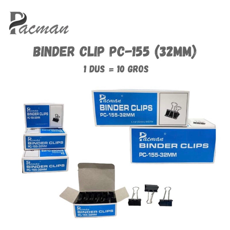 

GROSIR 1gross(144pcs) BInder Clip 155(32mm) clip kertas