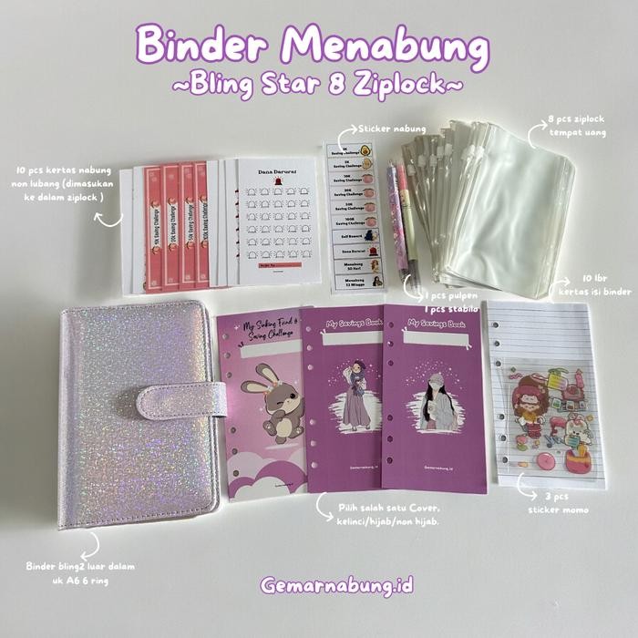 

PAKET BINDER NABUNG & KEUANGAN BLING STAR 8 ZIPLOCK