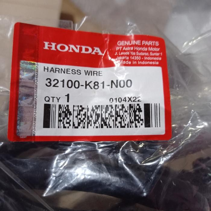 KABEL BODY BEAT ESP 2017 ASLI 32100-K81-N00 ORI ORIGINAL HONDA 100%