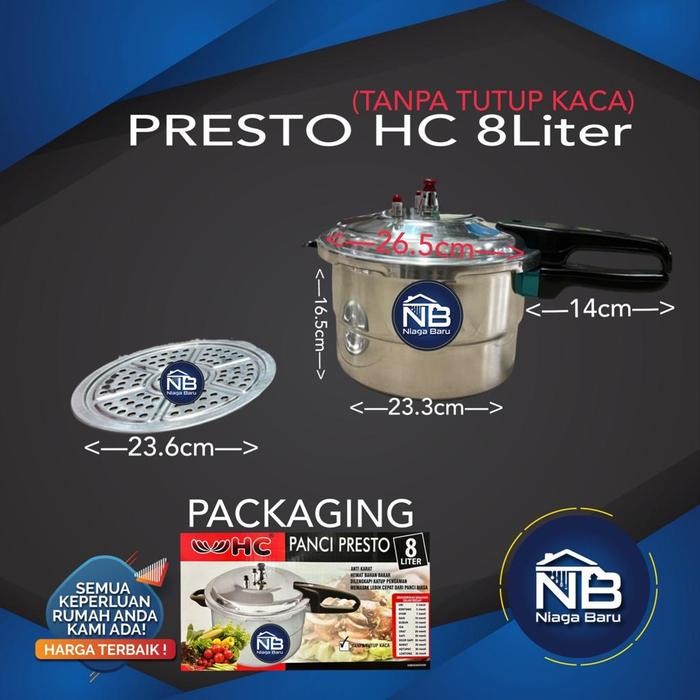 ready stok panci presto 8 liter happy call hc stainless original