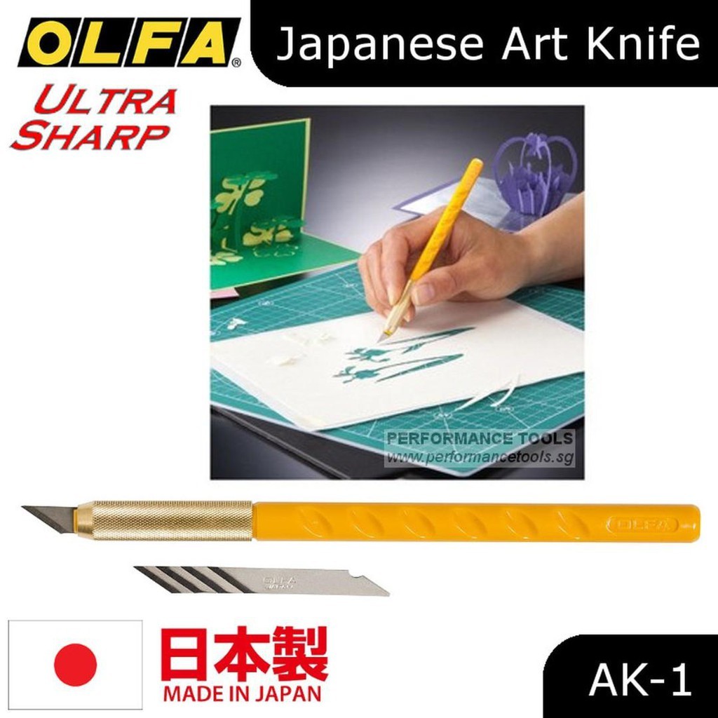 

OLFA AK-1 Cutter Pen Set ( Termasuk 25pcs Refill ) Art Knife With 25 s