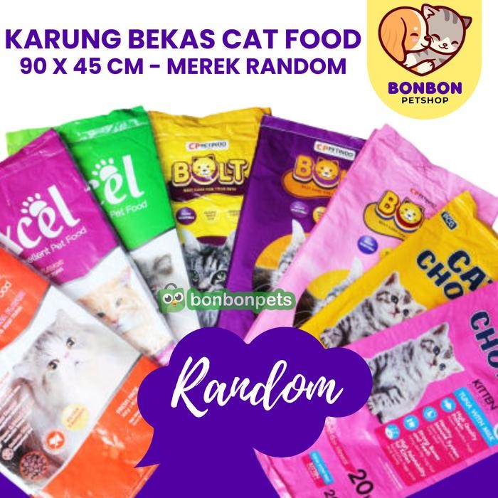 SALE Karung Bekas Pakan Kucing Makanan Alas Kandang Hewan Cat Food Besar