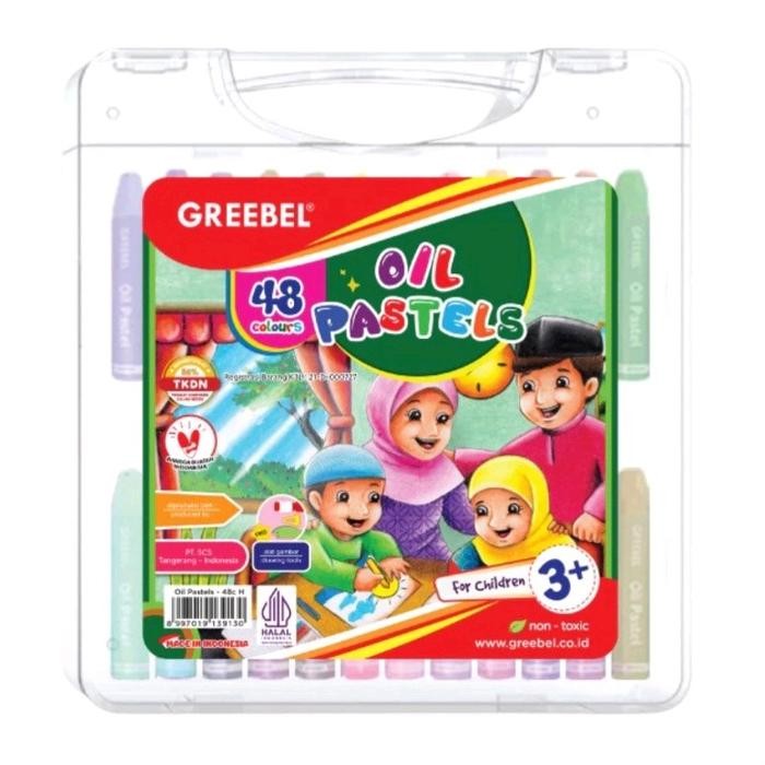 

ready stok greebel crayon 48 warna / oil pastel greebel 48 warna anak original